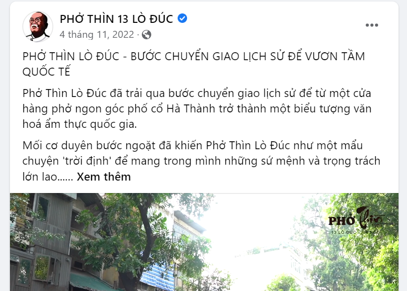 Chuyện của Phở Thìn 13 Lò Đúc: Khi 
