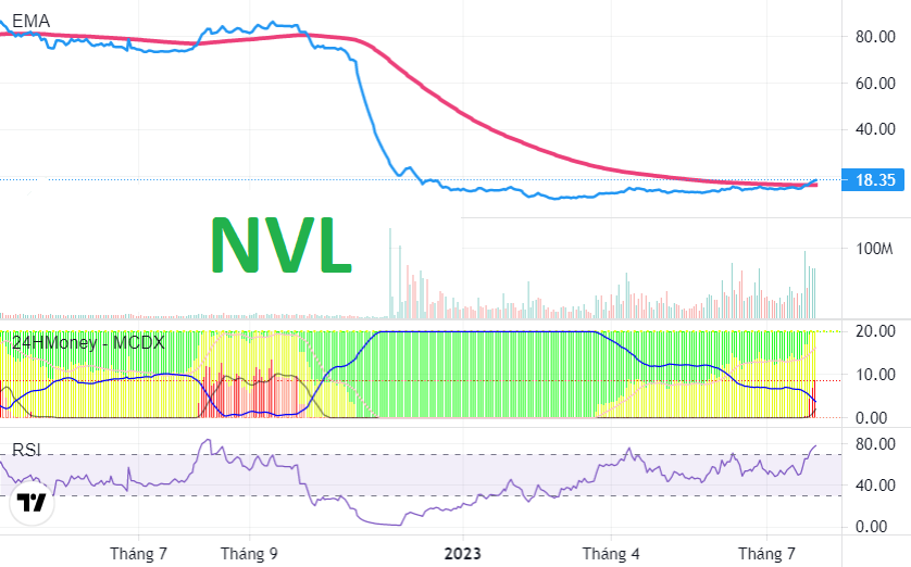 Cổ phiếu NVL tăng 21% trong tuần dòng tiền tạo lập tái xuất, nhóm T+ có nên mua đuổi?