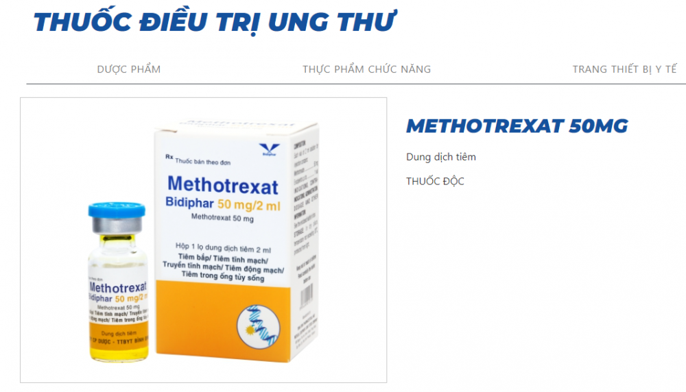 Bidiphar (DBD) bị thu hồi giấy đăng ký lưu hành thuốc điều trị ung thư