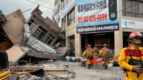 Hàng chục người thương vong sau trận động đất mạnh 7,3 độ richter rung chuyển cả Đài Loan