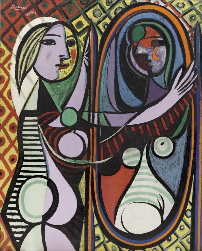 02_ Pablo Picasso - Girl Before A Mirror - Cô gái trước gương - 1932 - Sơn dầu trên toan.jpg