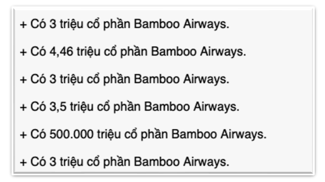 Trong 1,5 tỷ cổ phiếu bị ngăn chặn giao dịch của ông Trịnh Văn Quyết, không có cổ phần Bamboo Airways