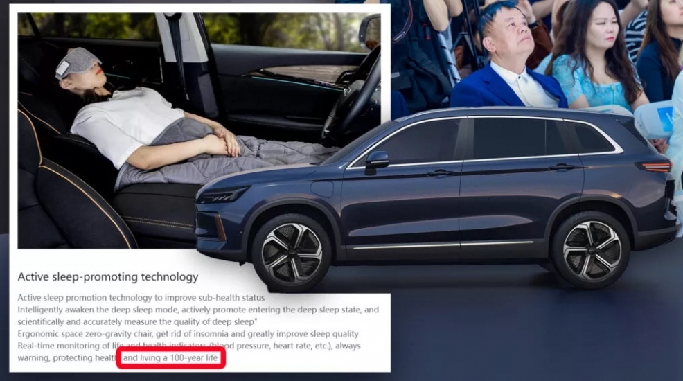 Công ty Trung Quốc tuyên bố xe điện của hãng có thể ‘trị bách bệnh, giúp người lái sống lâu trăm tuổi’