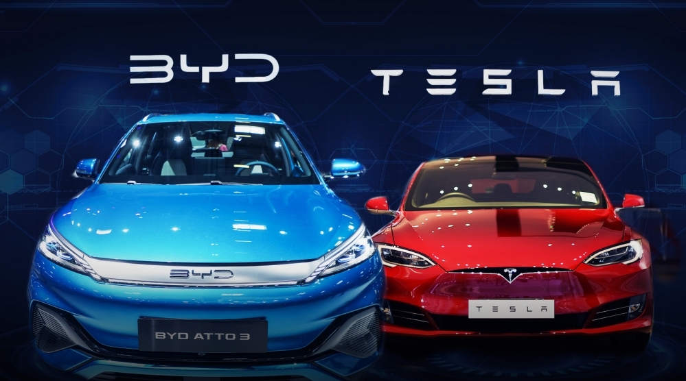 BYD sắp soán ngôi Tesla trở thành nhà sản xuất xe điện chạy pin số 1 thế giới