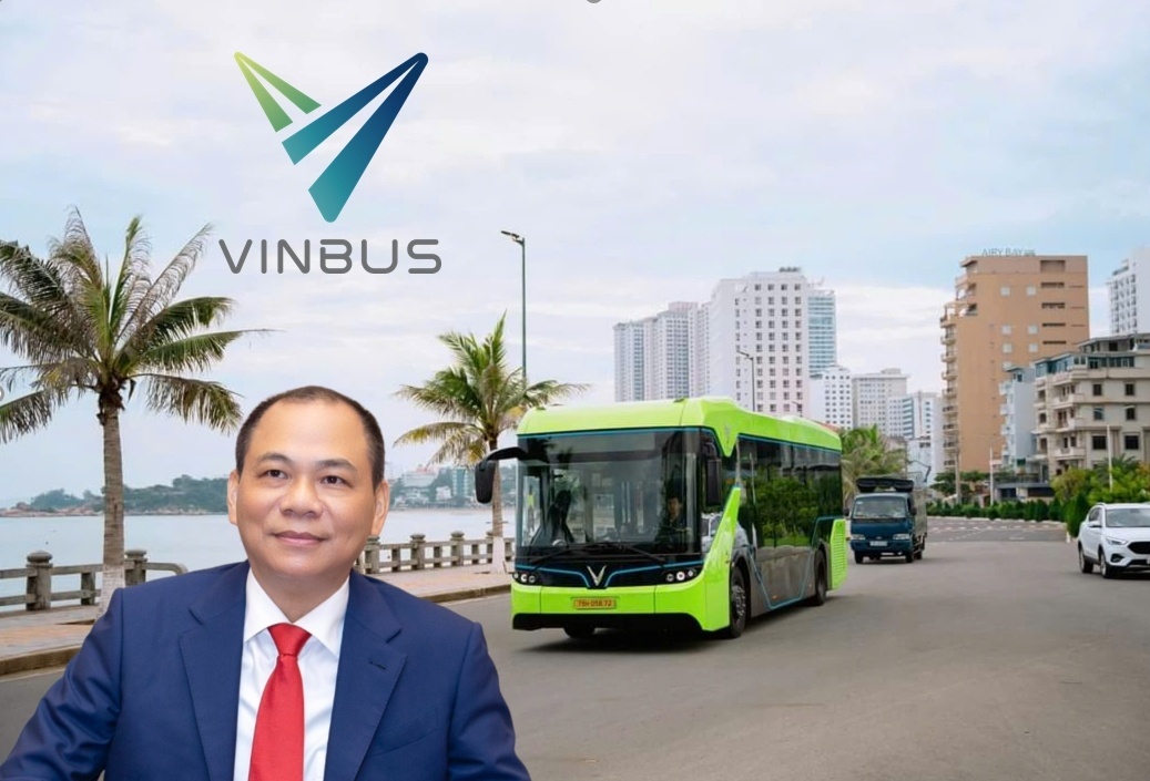 Vinbus của tỷ phú Phạm Nhật Vượng lần đầu tiên ra mắt tuyến buýt điện tại Nha Trang