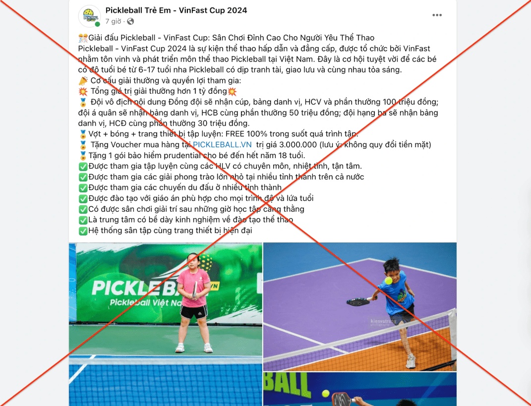 VinFast công bố các trang web lừa đảo kêu gọi góp vốn vào quỹ đầu tư của VinFast hoặc Vingroup