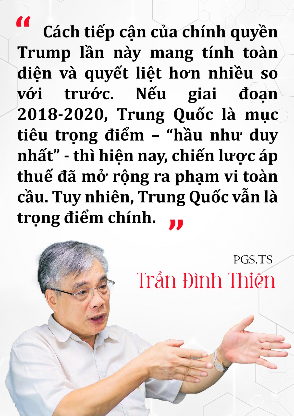 PGS.TS Trần Đình Thiên: Thương chiến Trump 2.0 – Việt Nam đang ở ‘lằn ranh’ giữa cơ hội và rủi ro lớn nhất từ trước đến nay