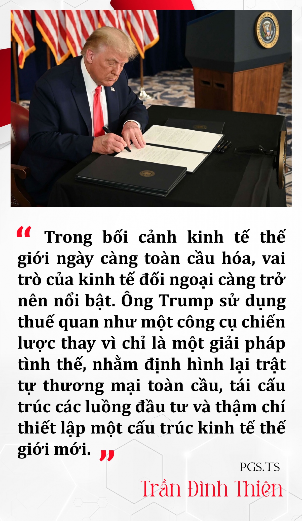 PGS.TS Trần Đình Thiên: Thương chiến Trump 2.0 – Việt Nam đang ở ‘lằn ranh’ giữa cơ hội và rủi ro lớn nhất từ trước đến nay