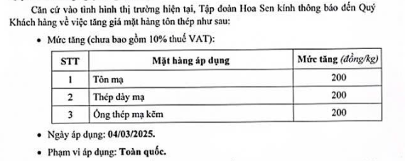 Tận dụng tồn kho giá rẻ, Hoa Sen (HSG) tiếp tục tăng giá bán sau khi thép HRC bị áp thuế