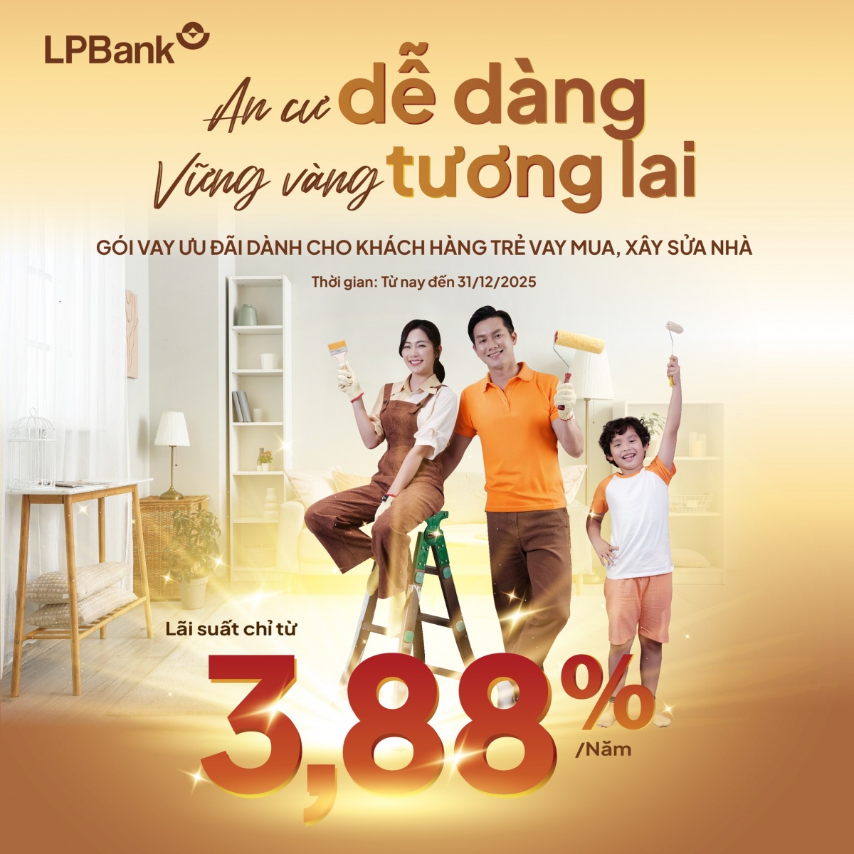 LPBank (LPB) gia nhập ‘đường đua’ cho người trẻ vay vốn mua nhà lãi suất chỉ từ 3,88%