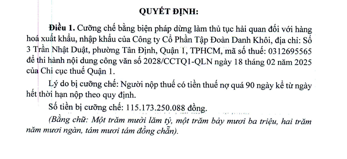 Còn 1 tỷ tiền mặt, công ty muốn mua dự án Đại Nam của ông Dũng 'lò vôi' bị cưỡng chế thuế 115 tỷ đồng