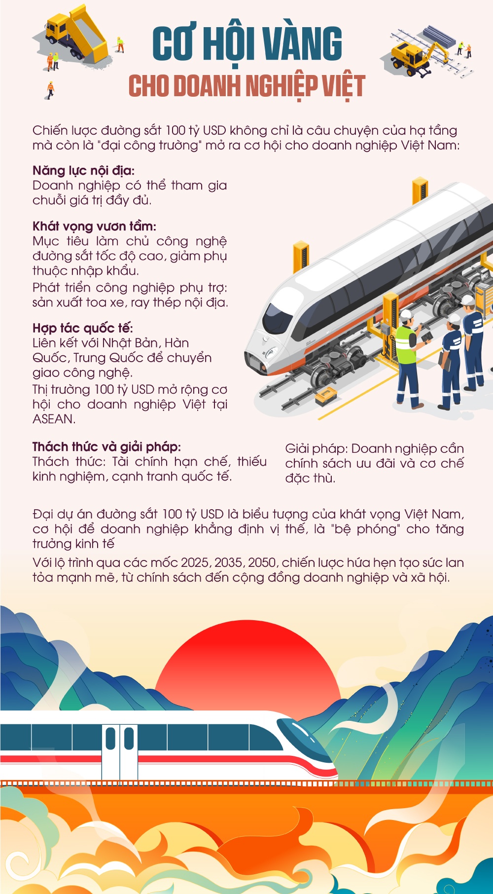 Miếng bánh 100 tỷ USD - vẽ nên bản đồ đại dự án đường sắt Việt Nam đến 2050