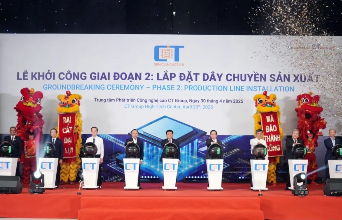Khởi công nhà máy chip bán dẫn đầu tiên do người Việt làm chủ công nghệ, Phó Thủ tướng đích thân tham dự