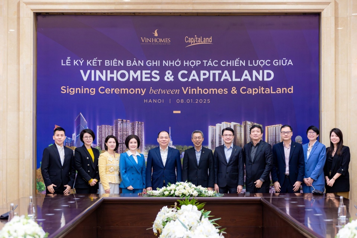 Vinhomes và CapitaLand Development hợp tác chiến lược toàn diện trong lĩnh vực bất động sản