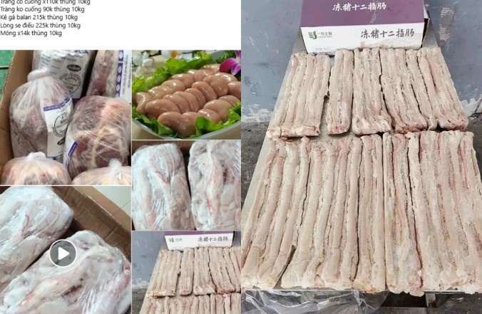 Lòng se điếu đông lạnh được rao bán trên mạng xã hội với giá không tưởng: 225 nghìn/1 thùng 10kg