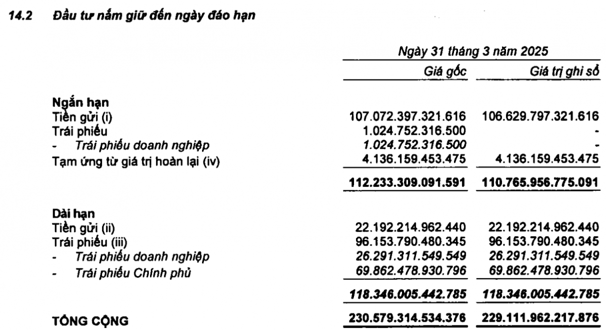 Tập đoàn nào đang gửi hơn 128.800 tỷ vào ngân hàng, đồng thời nắm giữ loạt cổ phiếu ACB, CTG... trị giá hàng trăm tỷ đồng?