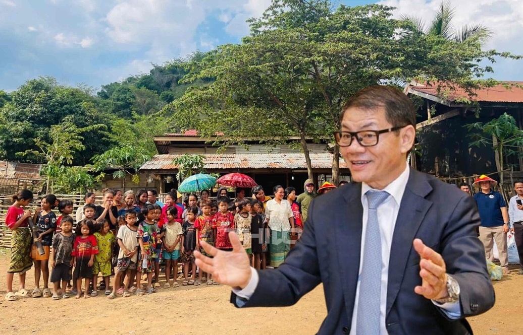 THILOGI của ông Trần Bá Dương đã vận chuyển lô hàng viện trợ đến Lào, chia sẻ khó khăn với người dân nước bạn
