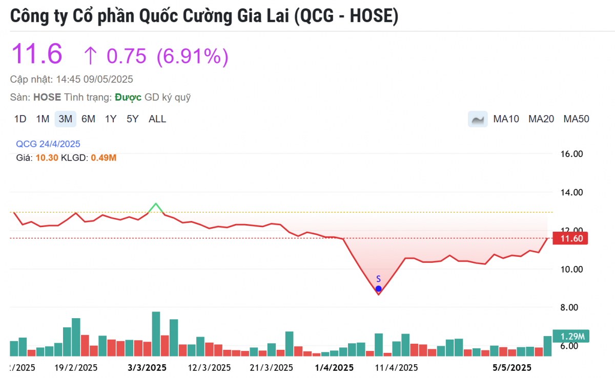Đón tin vui từ siêu dự án bến du thuyền Đà Nẵng, cổ phiếu Quốc Cường Gia Lai (QCG) vọt tăng trần