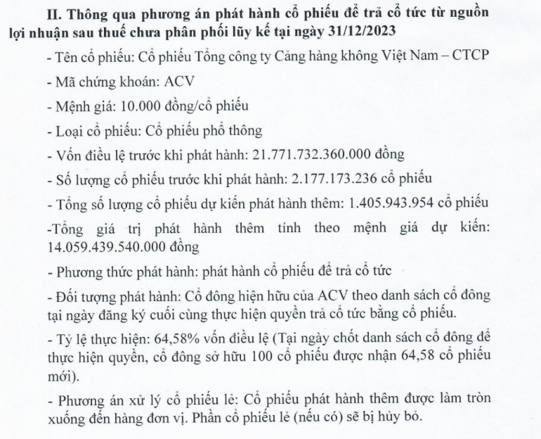 Ông trùm hàng không ACV muốn phát hành 1,4 tỷ cổ phiếu trả cổ tức, nâng vốn lên trên 35.800 tỷ đồng