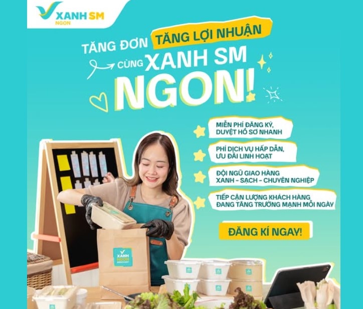 Thành công dẫn đầu thị trường taxi, Xanh SM vừa chính thức ra mắt nền tảng giao đồ ăn bằng xe điện đầu tiên