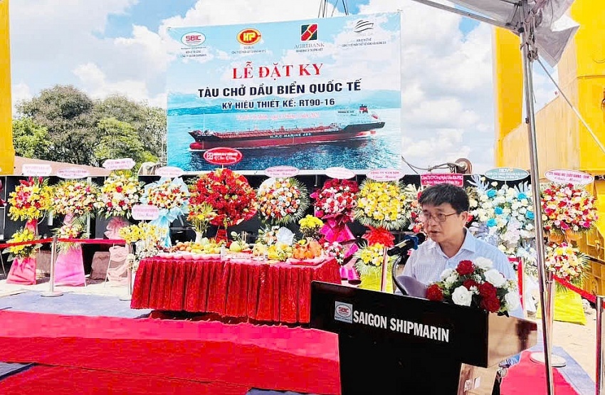 Dự án đóng tàu chở dầu 9000DWT đầu tiên ở miền Nam vừa đạt bước tiến quan trọng