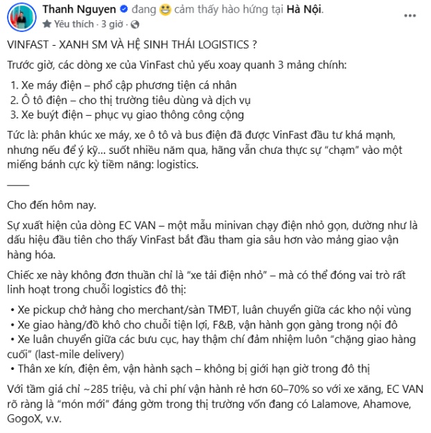 Xe tải điện giá 285 triệu, tiết kiệm 70% chi phí vận hành của VinFast là 'món mới' đáng gờm trong 1 thị trường đầy tiềm năng?