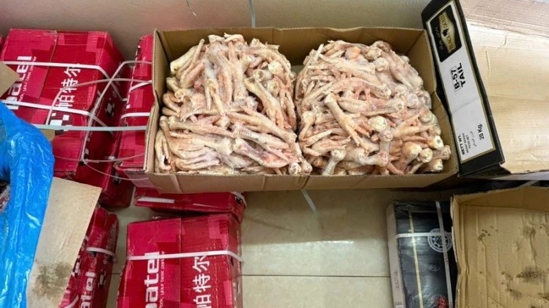 Chặn đứng hơn 3 tạ tim lợn, đuôi bò, chân gà đông lạnh không rõ nguồn gốc tại thành phố Thái Bình