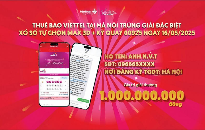 Chơi Vietlott suốt 3 năm, người đàn ông tại Hà Nội cuối cùng cũng trúng giải đặc biệt 1 tỷ đồng