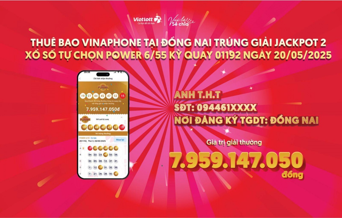 Trúng giải độc đắc gần 8 tỷ đồng, vị khách may mắn khẳng định: ‘Vietlott trúng là có thật’