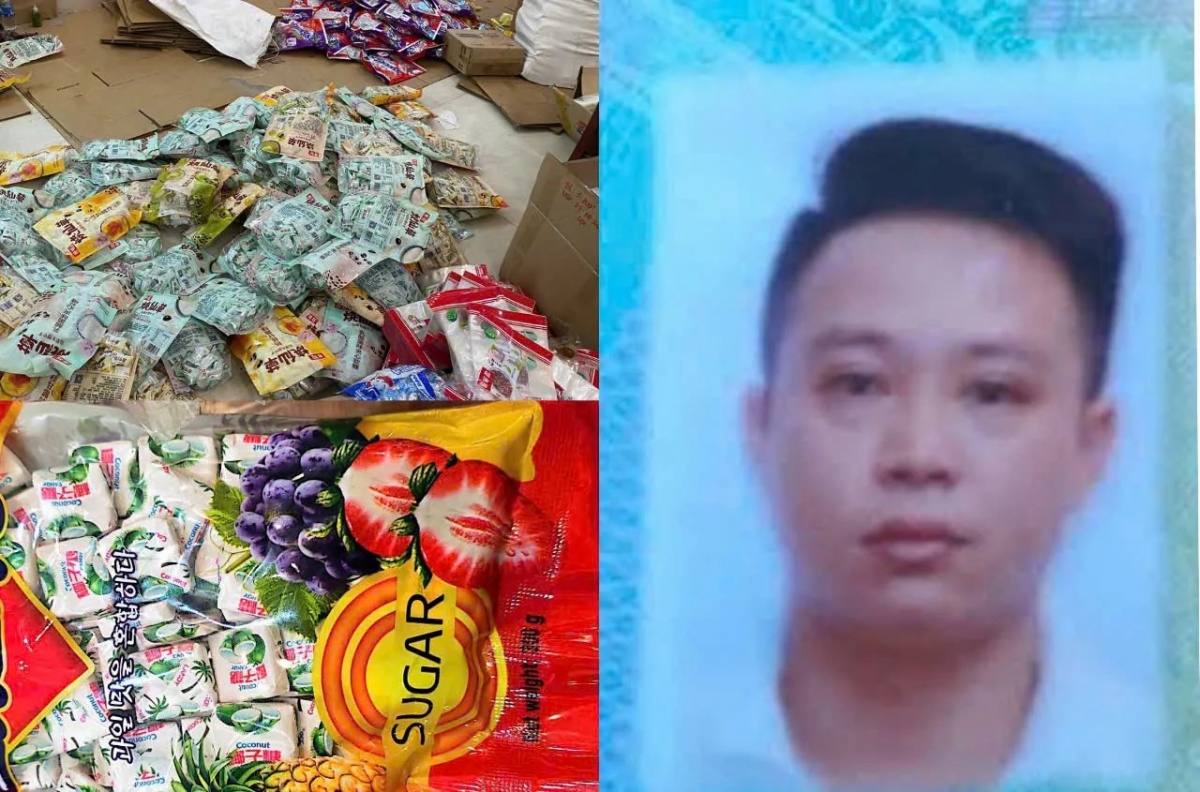 Khởi tố đối tượng sản xuất 6 tấn kẹo giả 'phù phép' thành hàng Nhật - Hàn tại La Phù