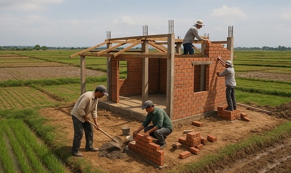 Kể từ giờ, tự ý xây nhà ở lâu năm trên đất nông nghiệp sẽ bị phạt nặng