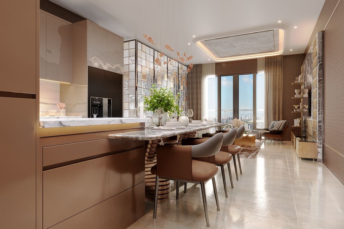 Chất liệu và ngôn ngữ thiết kế tạo nên dải lụa đẹp The Privé