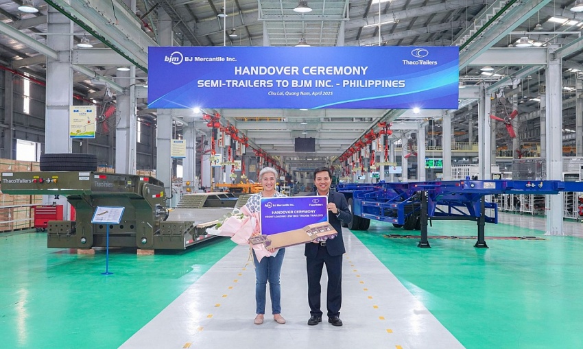 THACO vừa xuất khẩu lô xe sơ mi rơ moóc sang Philippines