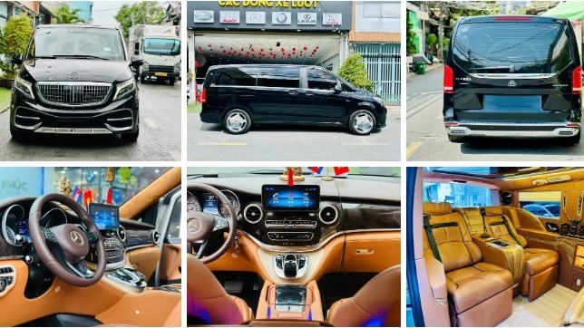 Mercedes V 250 đời 2016 hét giá ngang Kia Carnival 2025, mở cửa mới thấy cung điện di động