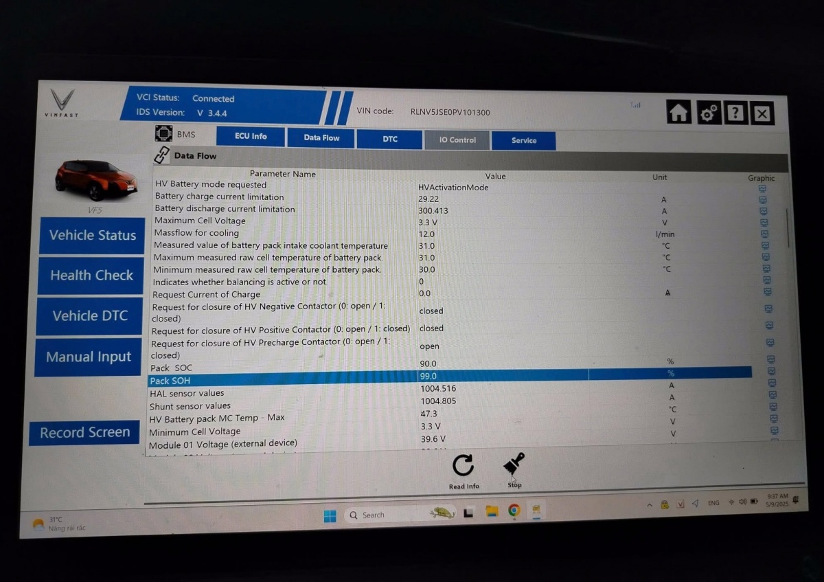 Chạy dịch vụ lăn bánh vượt mốc 160.000km, chủ xe VinFast VF 5 lần đầu vạch rõ con số pin bị chai, tuyên bố luôn sự thật khi lái