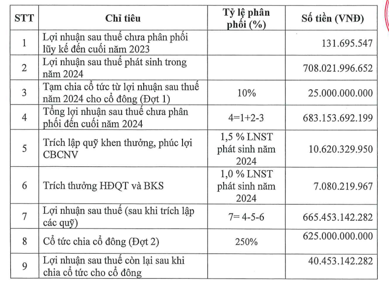 BTH gây sốc với kế hoạch chia cổ tức 250% bằng tiền sau năm báo lãi gấp 6.700 lần