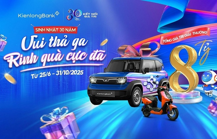KienlongBank tung 'siêu bão' quà tặng 8 tỷ đồng mừng sinh nhật 30 năm