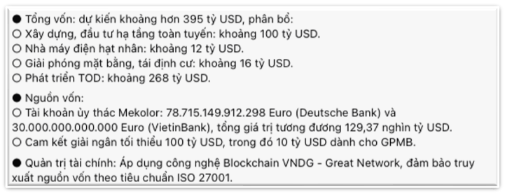 Tác giả dự án đường sắt 100 tỷ USD tiết lộ nguồn vốn: 30.000 tỷ euro đã được chuyển giao
