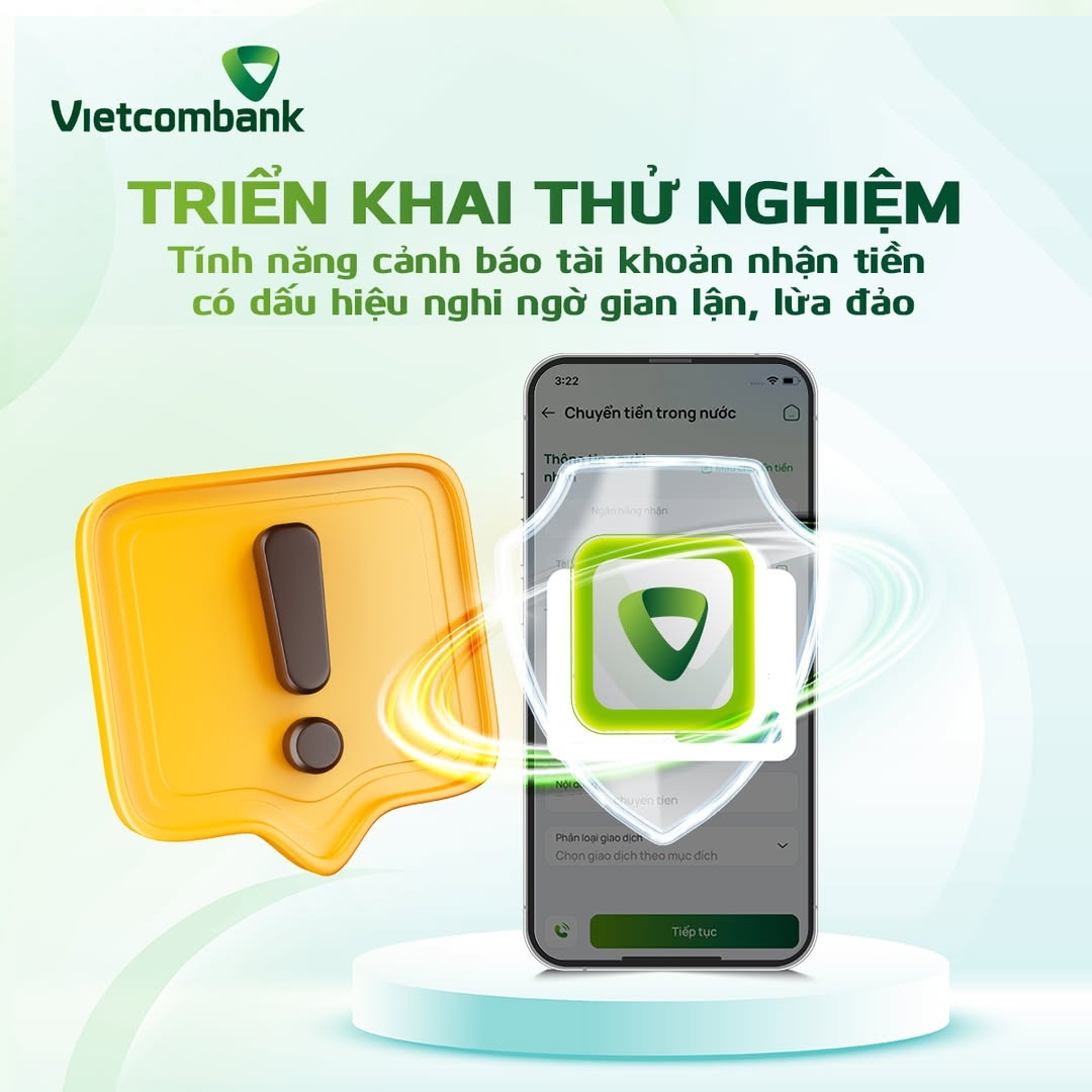 Từ nay, Vietcombank triển khai thí điểm một tính năng hoàn toàn mới