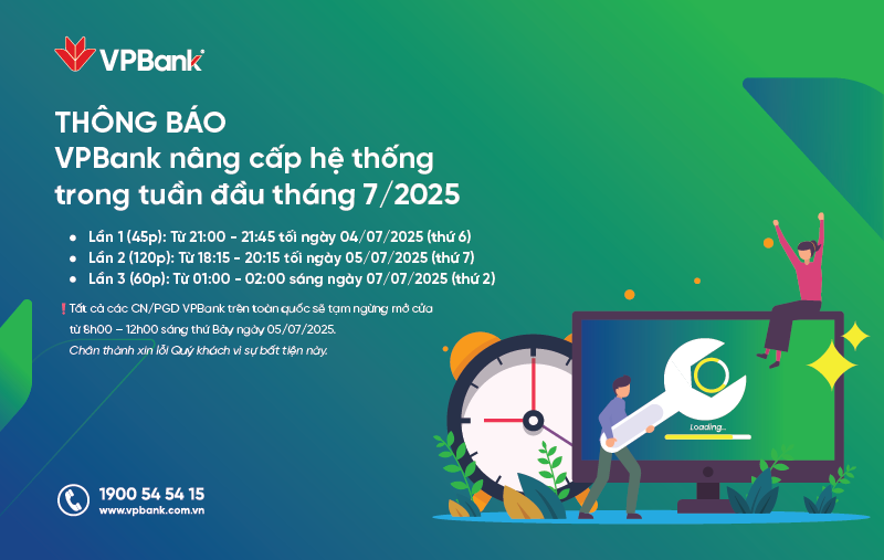 VPBank thông báo khẩn: Toàn bộ chi nhánh và phòng giao dịch trên cả nước sẽ đóng cửa trong thời gian sau