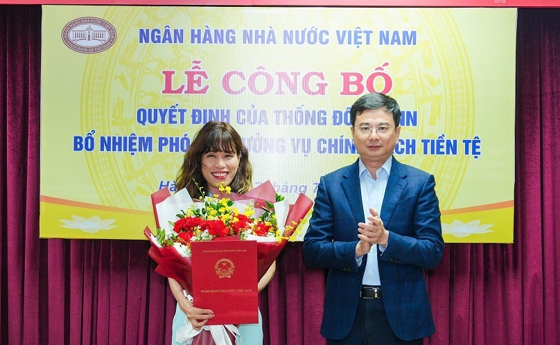 Bổ nhiệm bà Nguyễn Huyền Dịu giữ chức Phó Vụ trưởng Vụ Chính sách tiền tệ