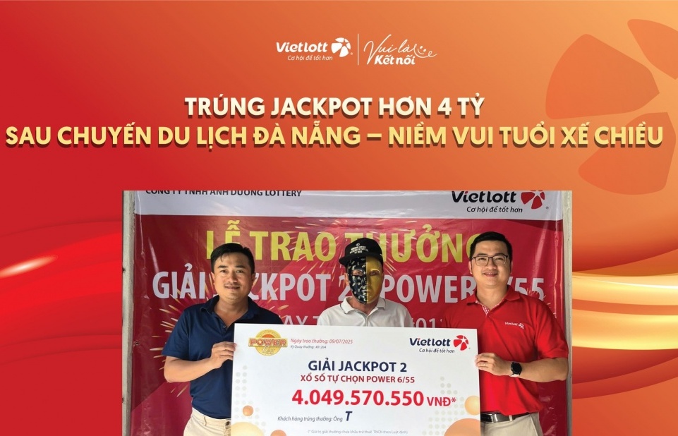 Ông T. bất ngờ trúng giải độc đắc Vietlott hơn 4 tỷ đồng nhờ đi du lịch Đà Nẵng