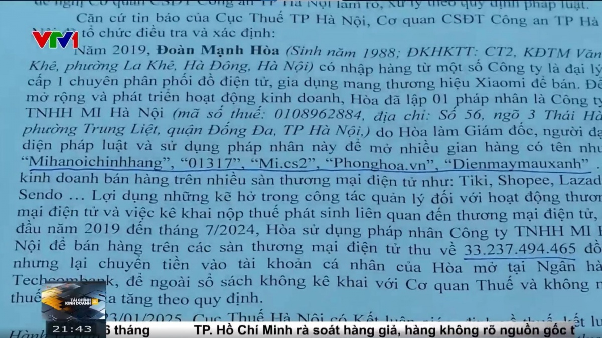 Khởi tố giám đốc công ty chuyên bán hàng Xiaomi vì trốn thuế từ bán hàng online hàng chục tỷ đồng