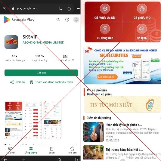 Ba nhà đầu tư mất 3,5 tỷ đồng vì tin vào ứng dụng chứng khoán nhìn như thật, bán cổ phiếu bằng 1/5 giá thị trường