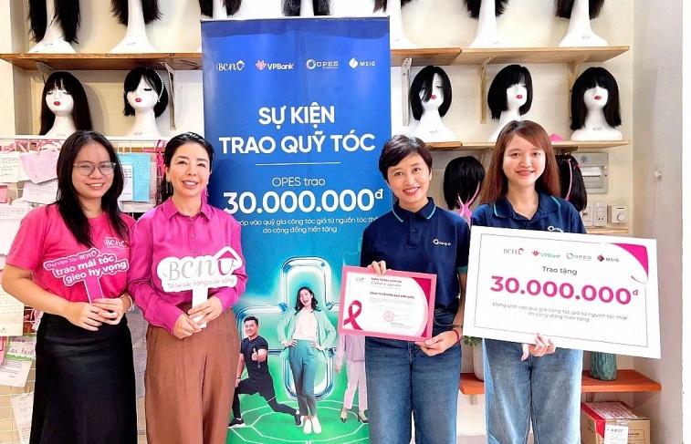 OPES cùng với VPBank và MSIG tham gia hoạt động gây quỹ tóc cho bệnh nhân ung thư