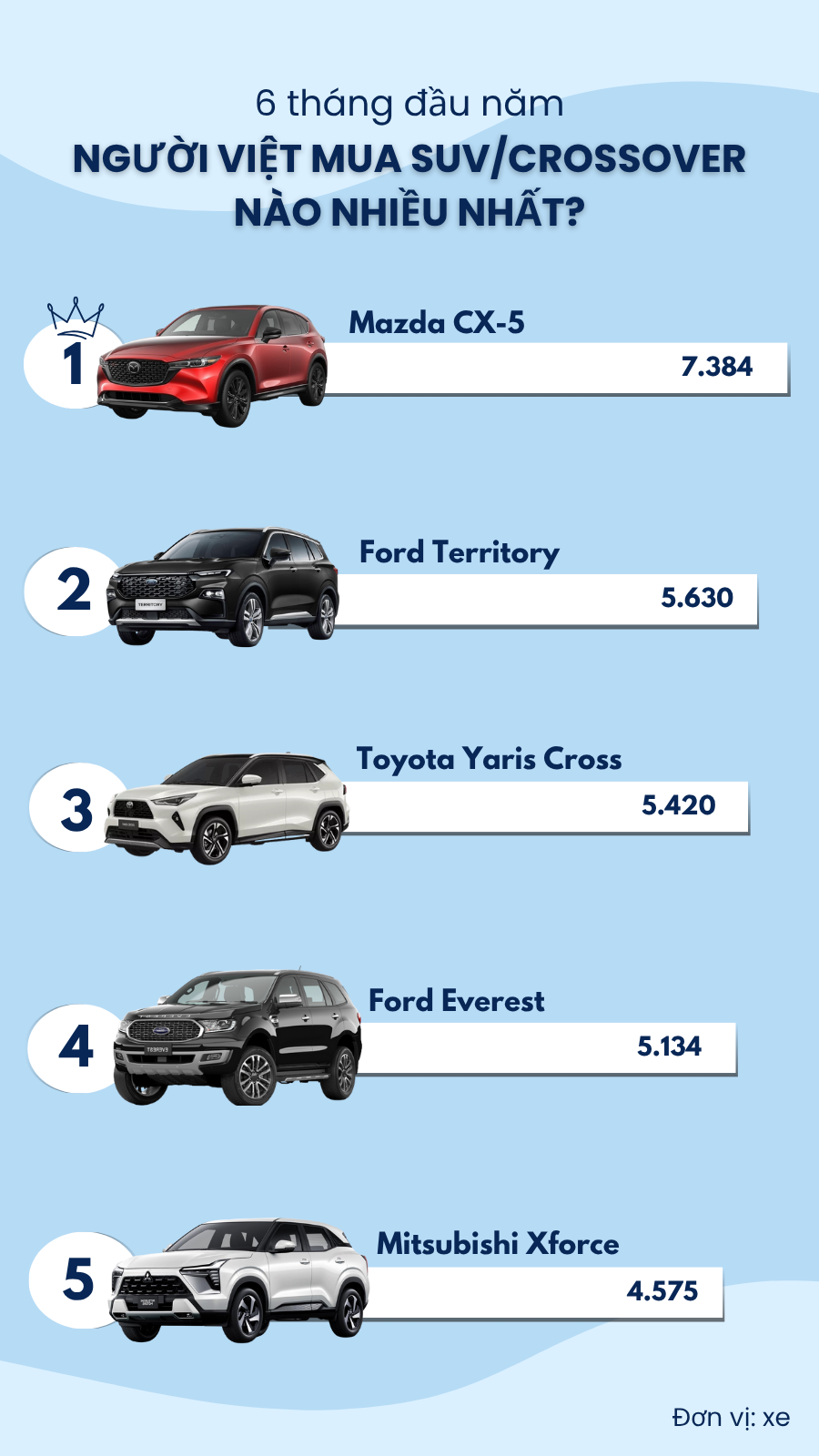 Gần 255.000 ô tô bán ra thị trường - đây là mẫu SUV/crossover được người Việt yêu thích nhất nửa đầu 2025