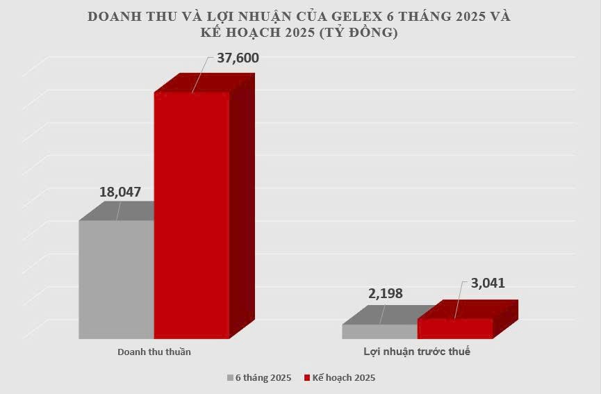 Quý 2/2025, GELEX lãi kỷ lục, hoàn thành 72% kế hoạch lợi nhuận năm