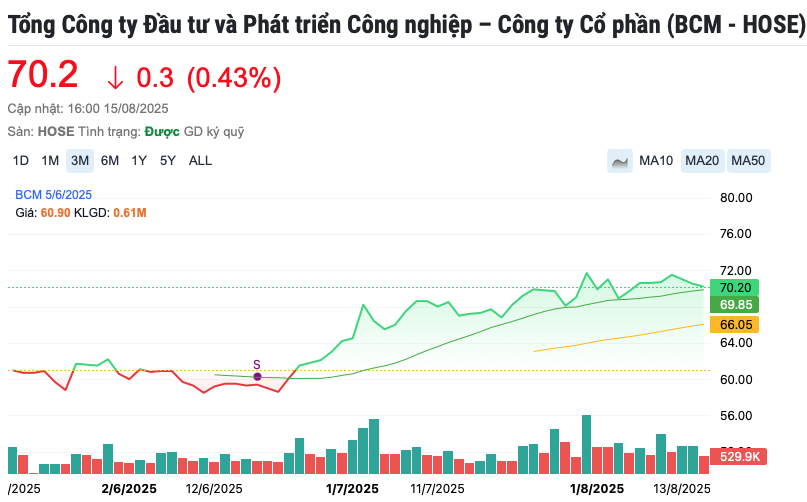 Ôm hơn 5.900ha đất khu công nghiệp, Becamex (BCM) được dự báo lãi ròng 2.700 tỷ năm 2025