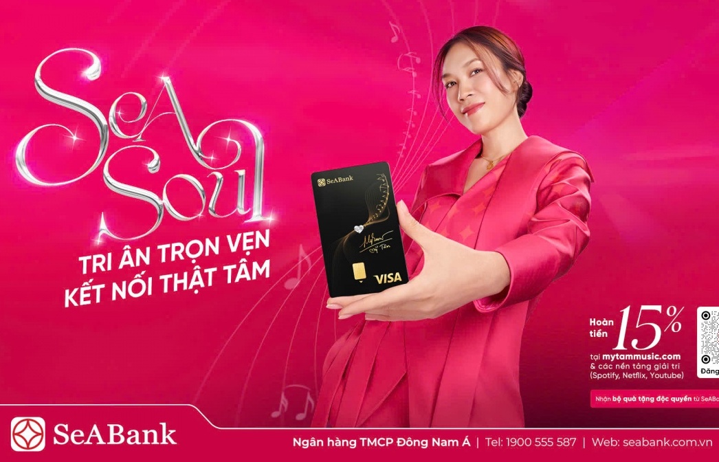SeABank kết hợp cùng ca sĩ Mỹ Tâm ra mắt thẻ Visa SeASoul 2in1 - Trải nghiệm tài chính đầy cảm xúc