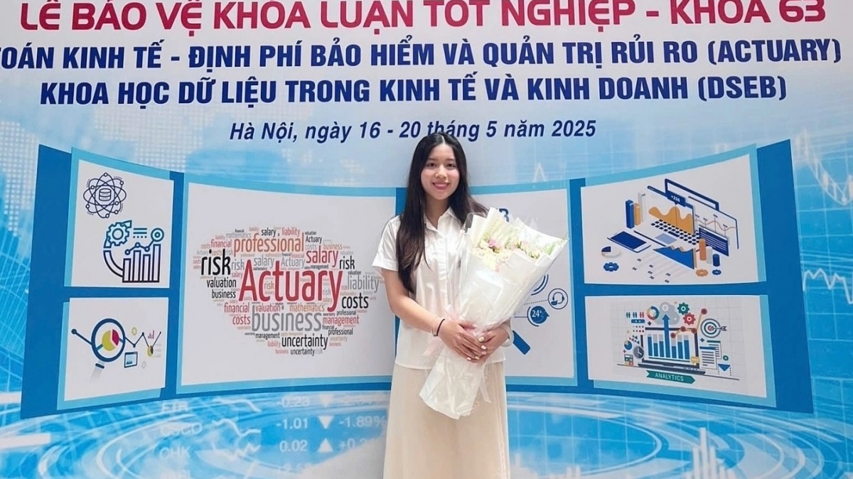 Nữ sinh 2003 ở Hà Nội ‘viết lịch sử’ mới cho ĐH Kinh tế Quốc dân: Thành tích không tưởng, tuyên bố mong muốn về việc làm cao quý